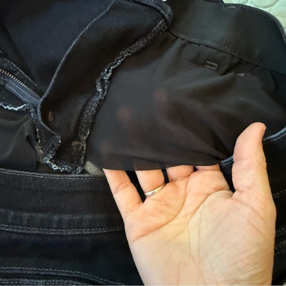 Wit & Wisdom Women's Dark Wide Leg Jeans Size 8 Petite Stretch High Waisted - Picture 9 of 13